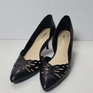 Nine West Megara Black Cutout Heels Size 6.5